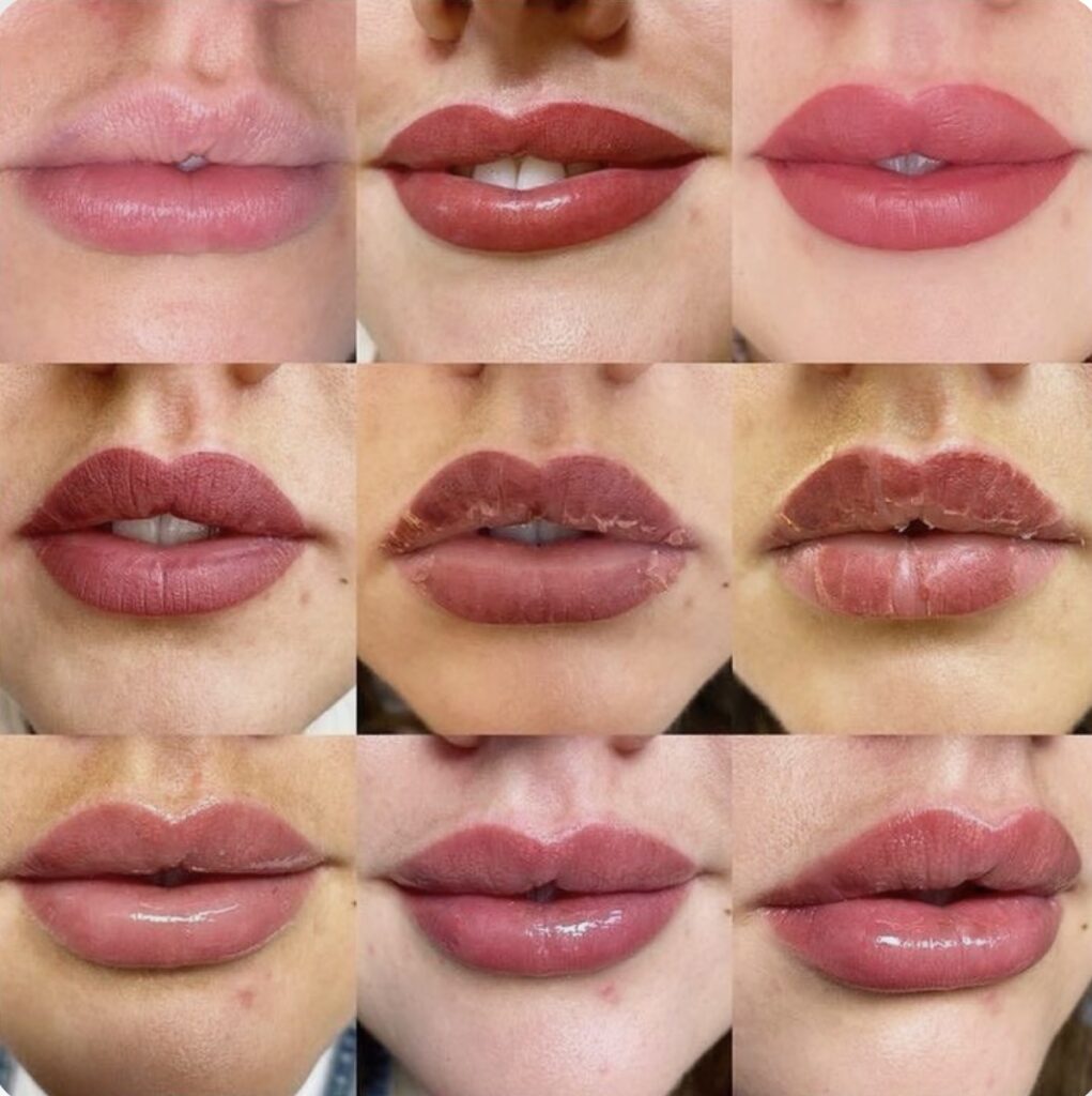 lip blush healing process day by day